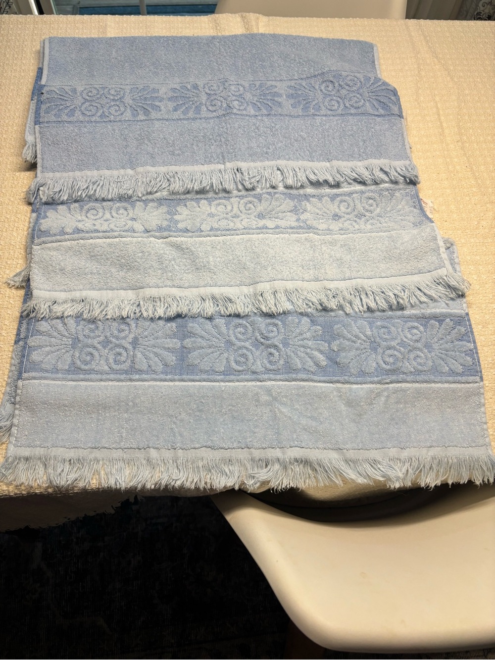 Canon Light Blue Decorative Fringe Curtain Panel